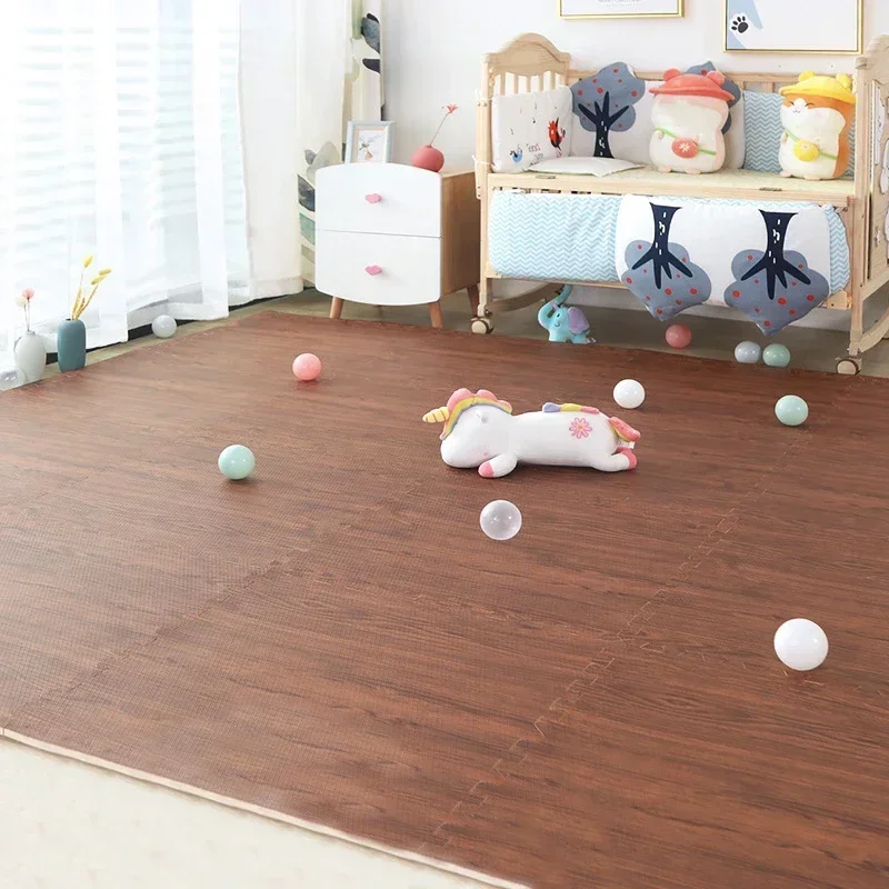 Kids Education Room - Wood Grain Puzzle Mat Baby Foam