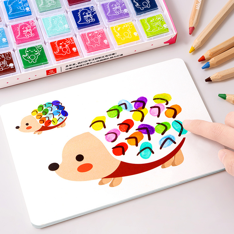 Kids Education Laptop - Creativity Finger Painting Set Drawing Coloring