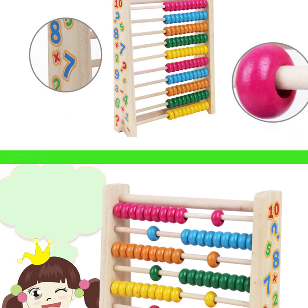 10 Stalls Wooden Math Abacus C - Kids Educational Computer ulasan dan harga