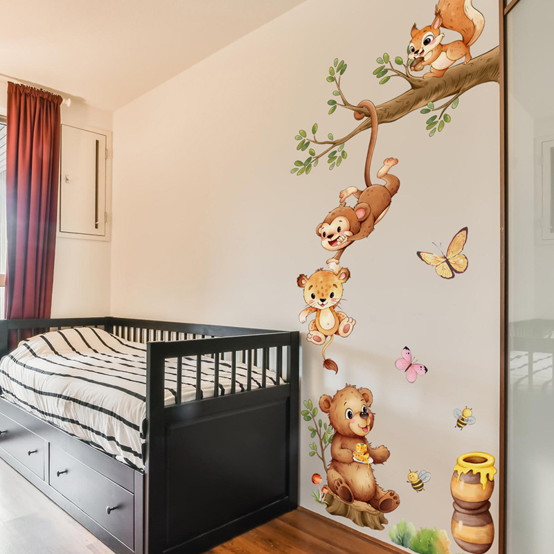 Animal Branches Cute Monkey Bu - Kids Education Room ulasan dan harga