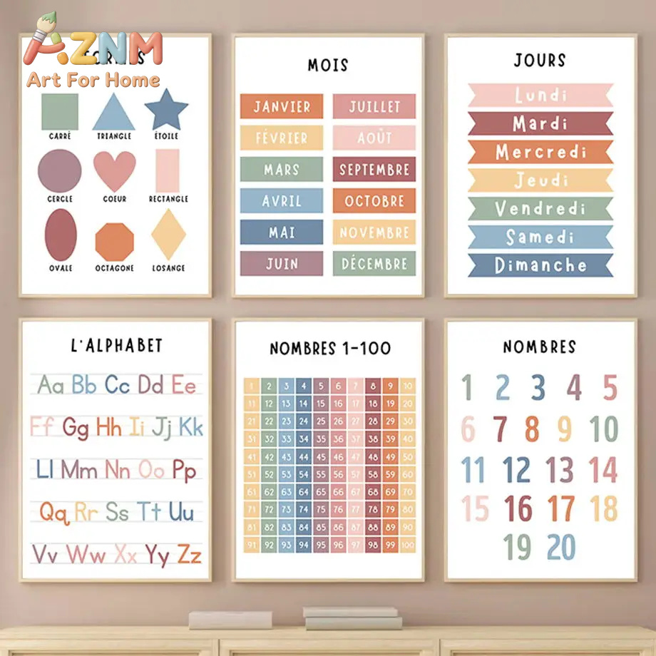 English French Number Alphabet - Kids Education Picture ulasan dan harga