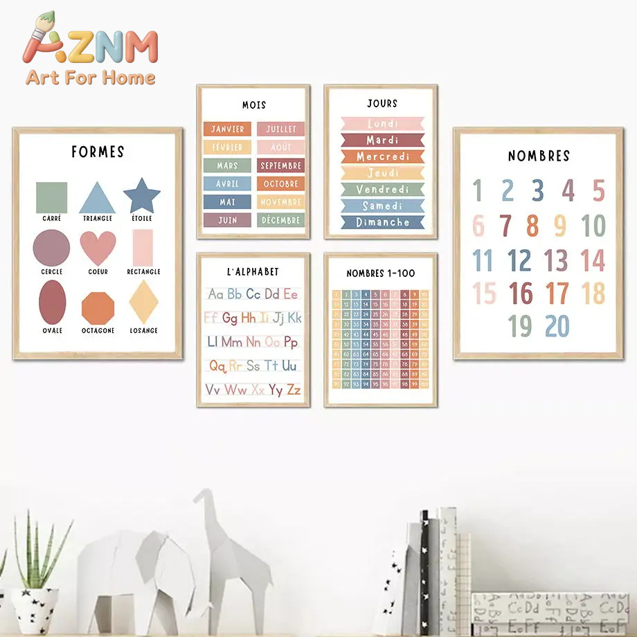 English French Number Alphabet - Kids Education Picture ulasan dan harga