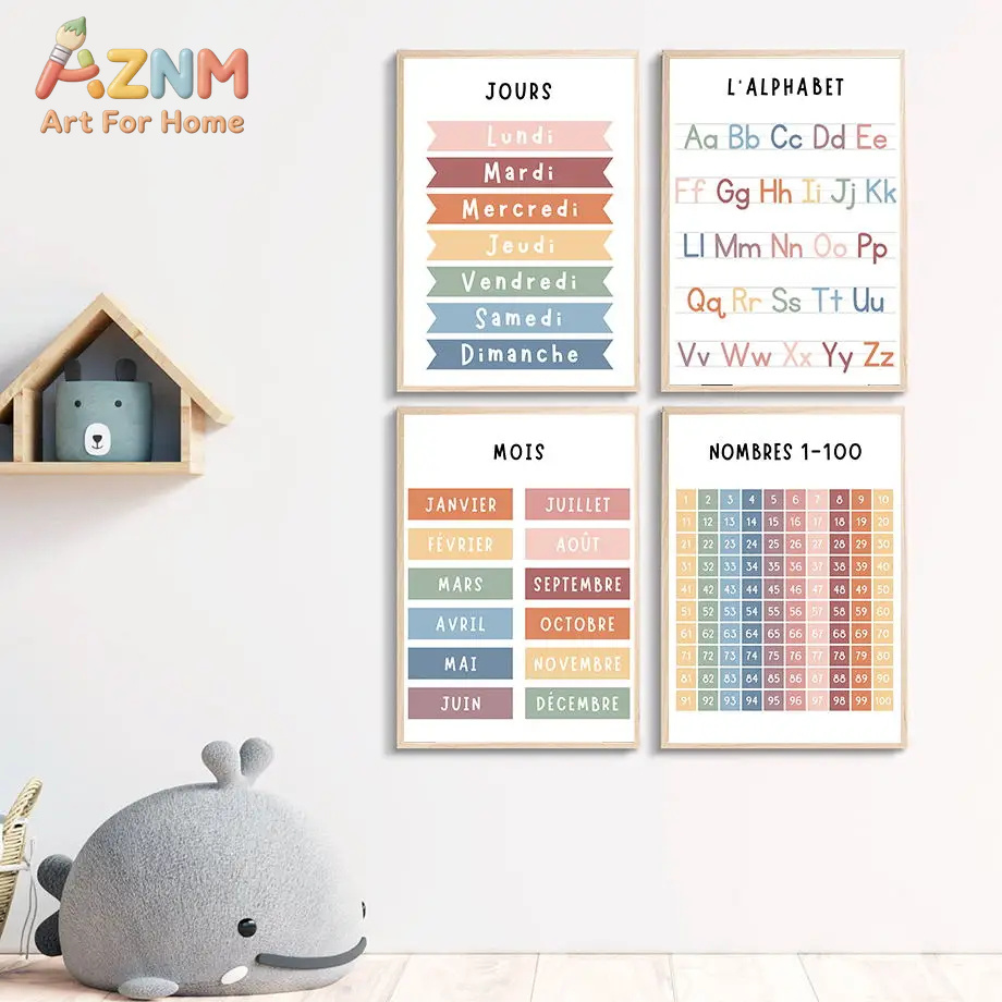 English French Number Alphabet - Kids Education Picture ulasan dan harga
