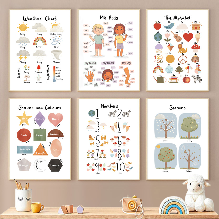 1PC  Seasons Shapes Colors Bod - Kids Education Picture ulasan dan harga