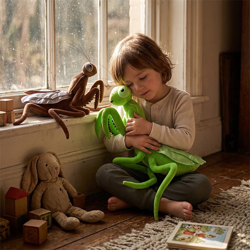 Lifelike Praying Mantis Plush  - Kids Education Movies ulasan dan harga