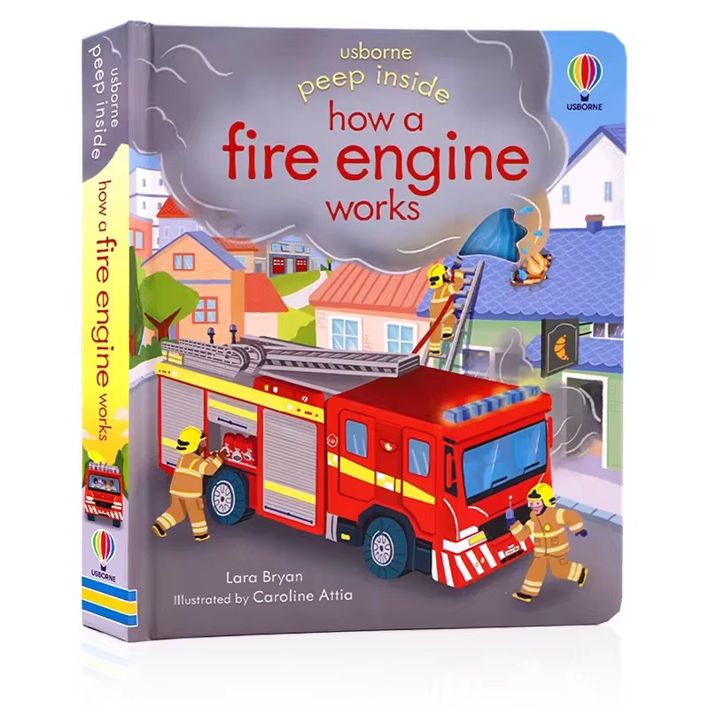 Usborne Peep Inside How A Fire - Kids Education Picture ulasan dan harga