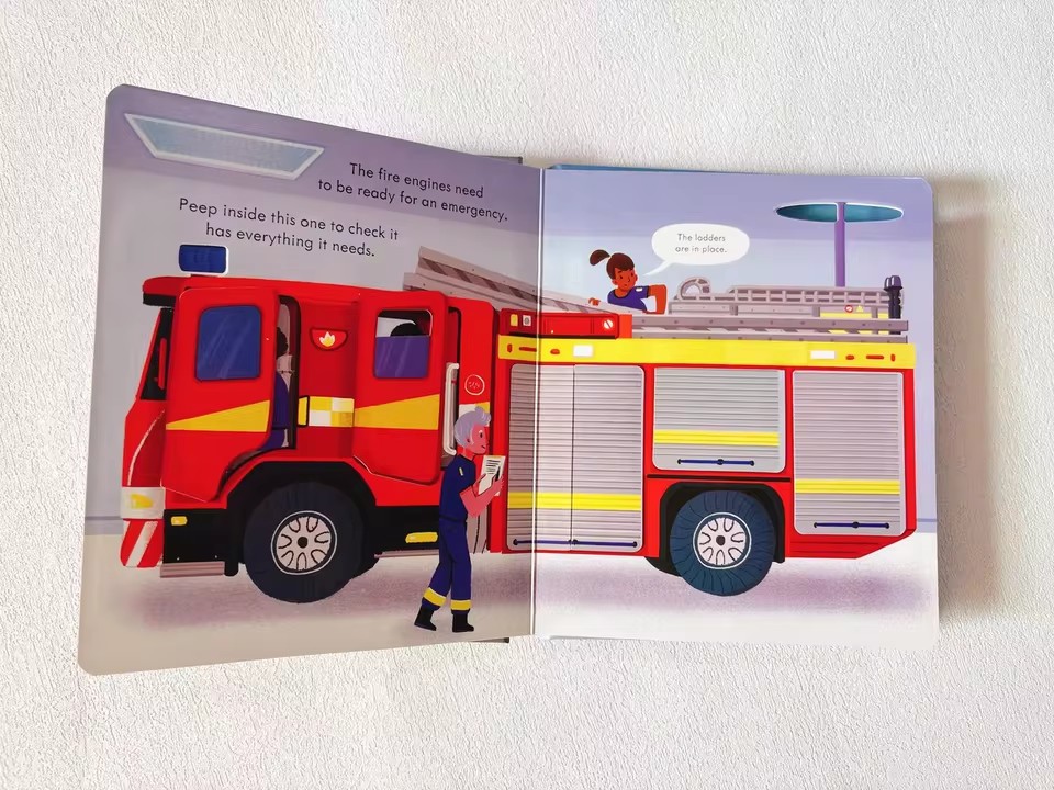 Usborne Peep Inside How A Fire - Kids Education Picture ulasan dan harga
