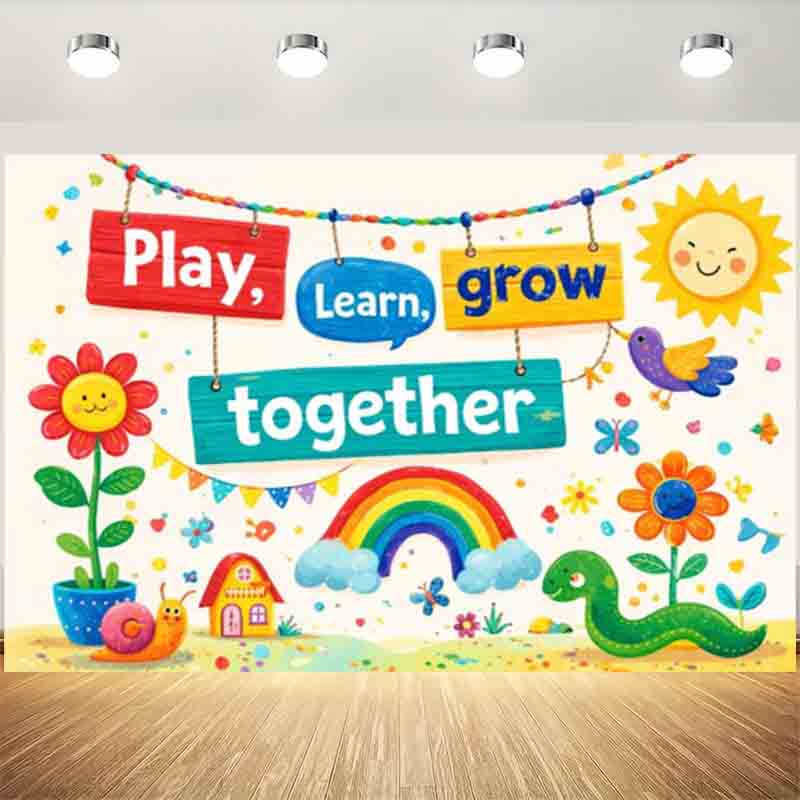Play Learn Grow Together Photo - Kids Education Banner ulasan dan harga