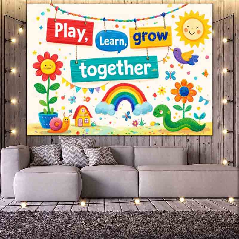 Play Learn Grow Together Photo - Kids Education Banner ulasan dan harga
