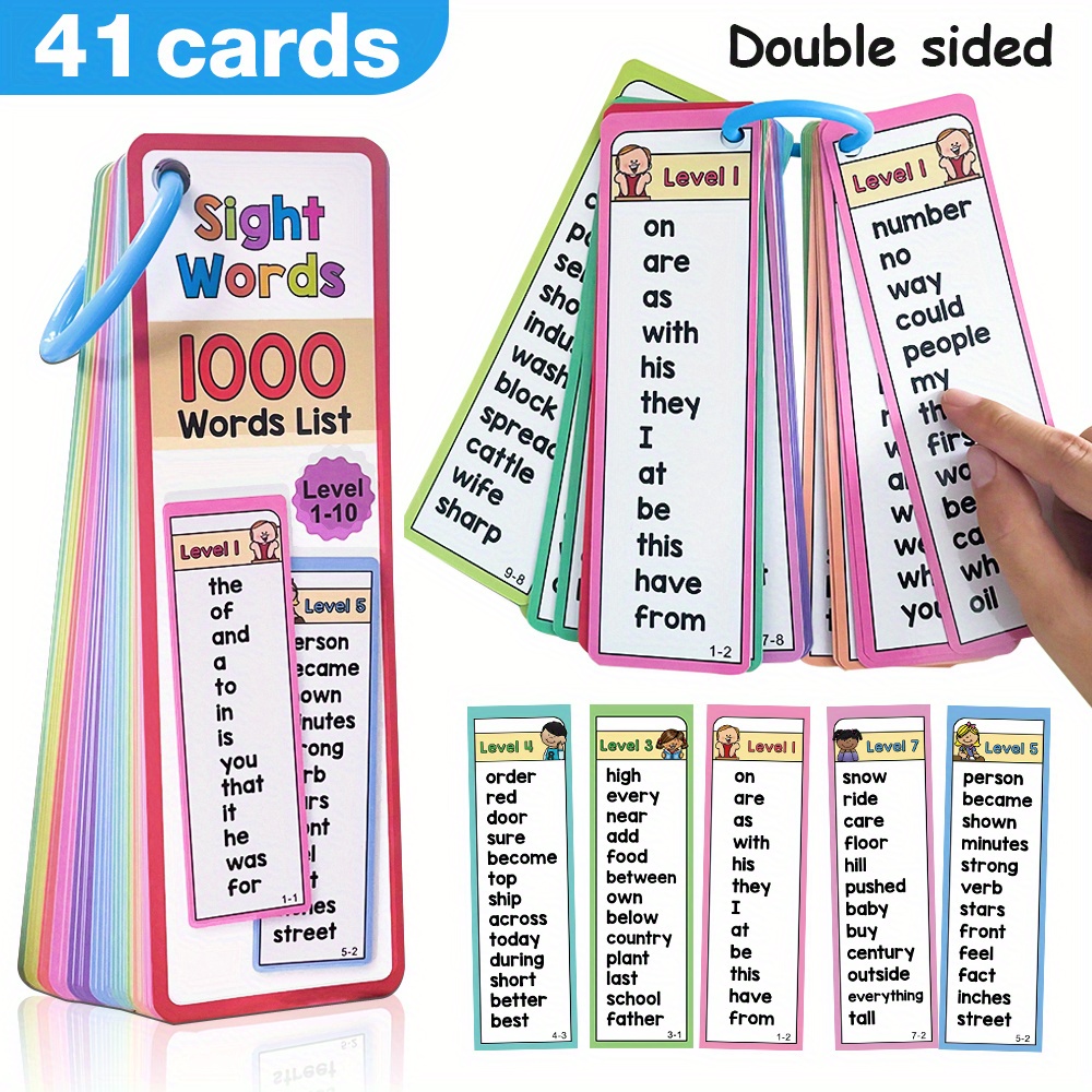 1000 Sight Words Flash Cards f - Kids Education Card ulasan dan harga