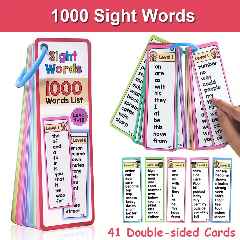 1000 Sight Words Flash Cards f - Kids Education Card ulasan dan harga