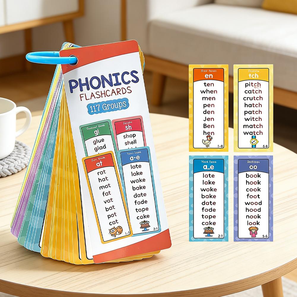 117 Groups Phonics Flashcards  - Kids Education Card ulasan dan harga