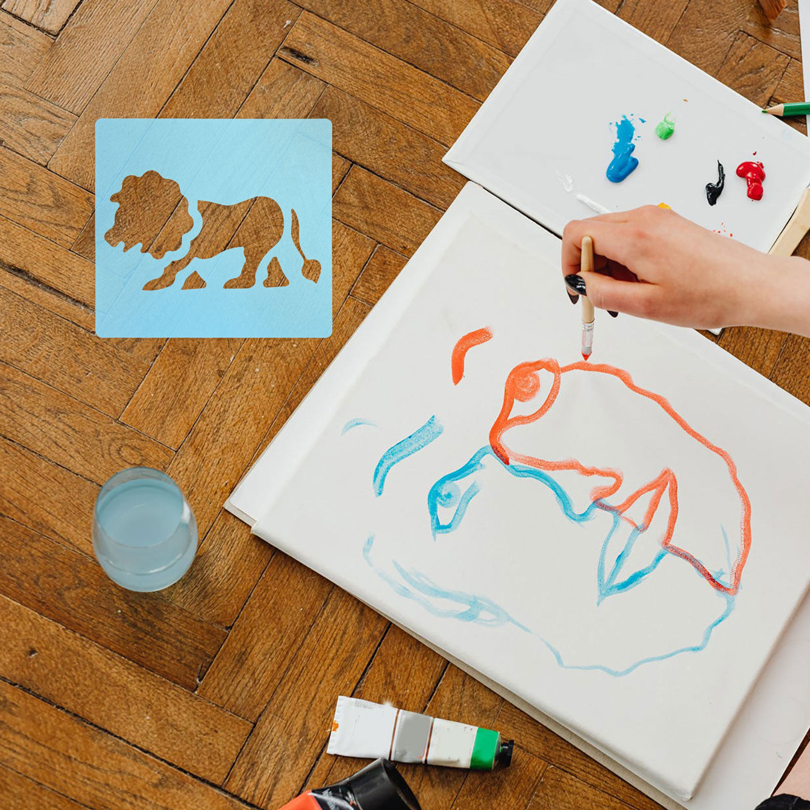 12Pcs Plastic Drawing Stencils - Kids Education Template ulasan dan harga
