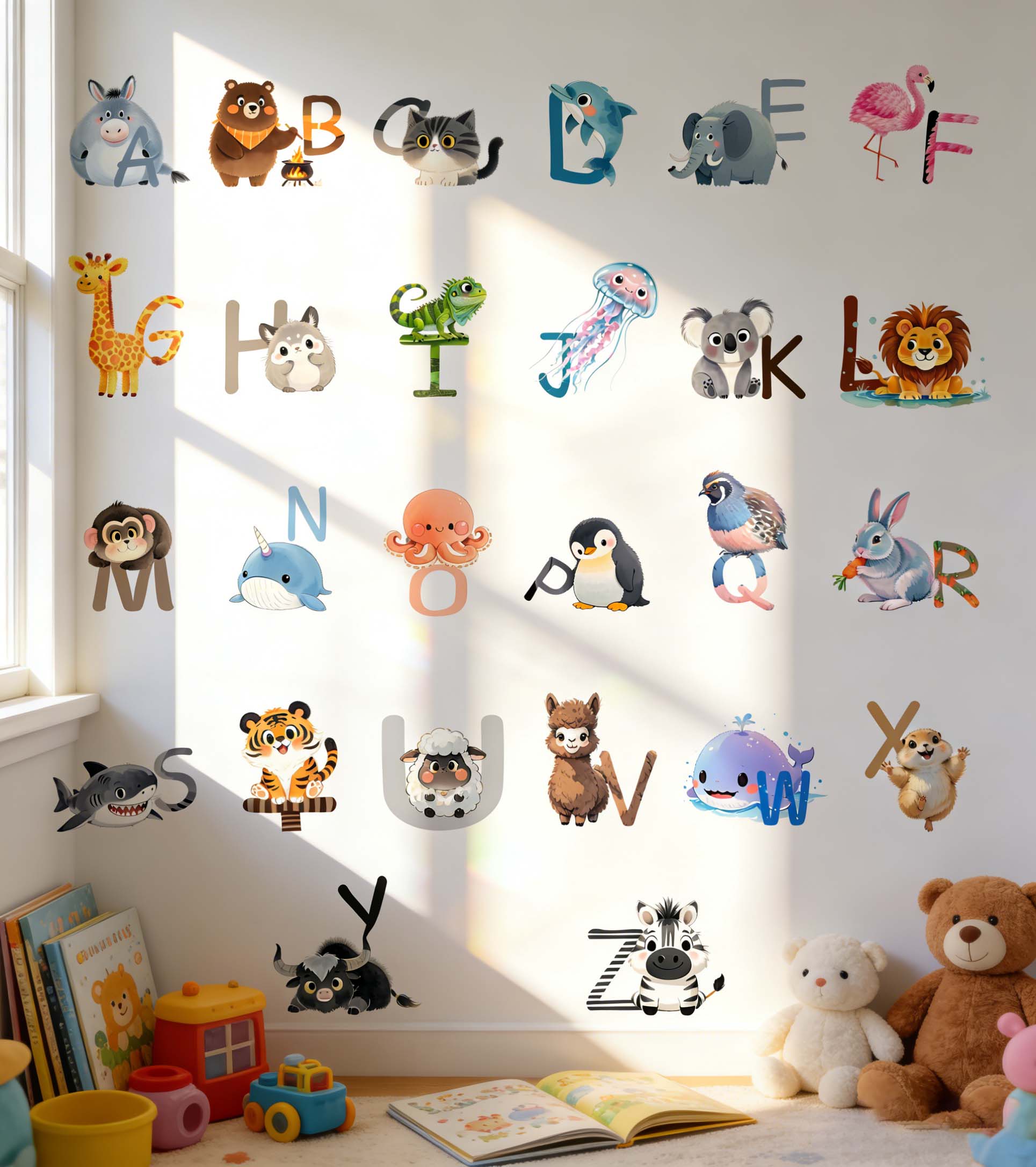 26 Letter English Alphabet Wal - Kids Education Center ulasan dan harga