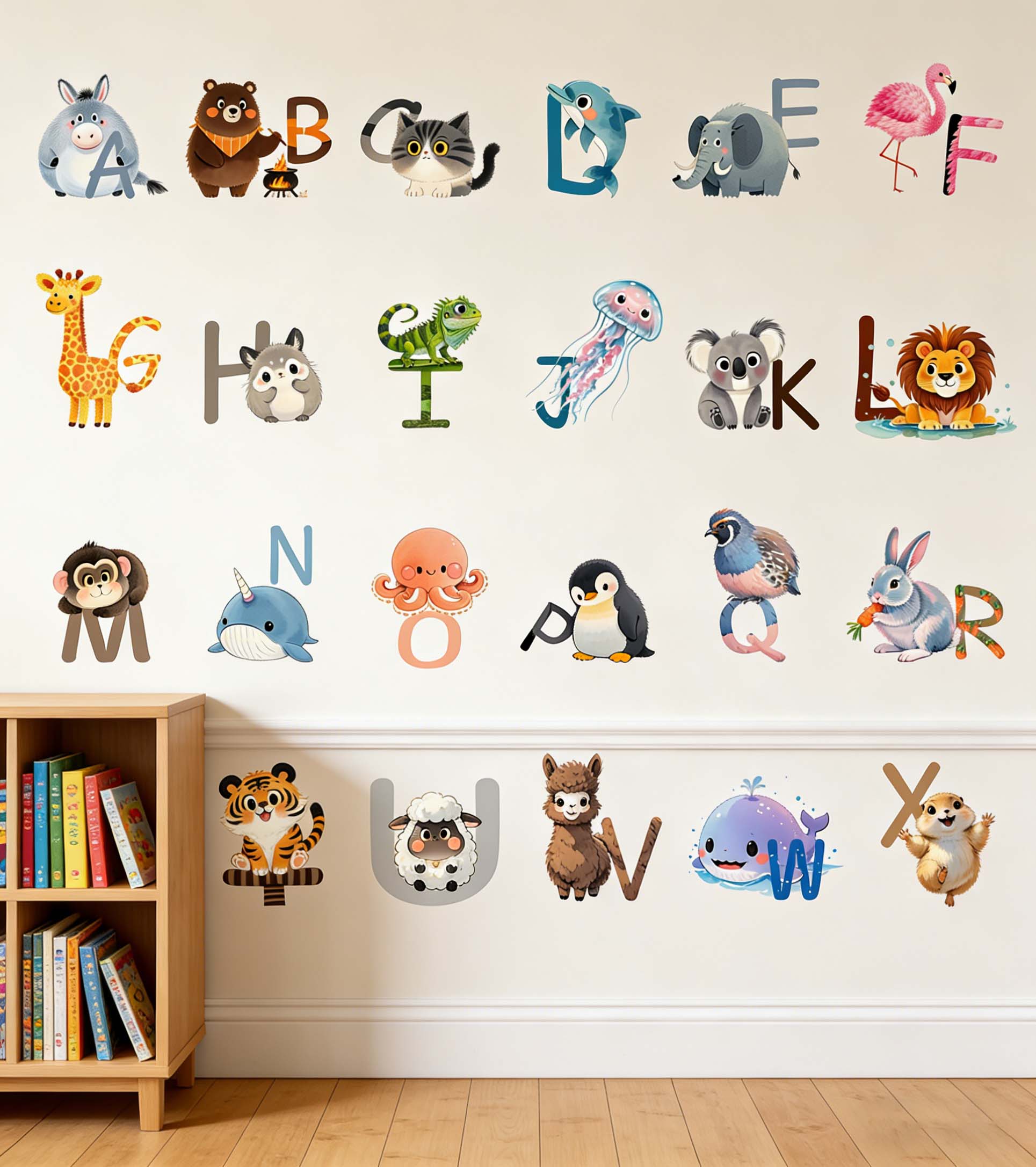26 Letter English Alphabet Wal - Kids Education Center ulasan dan harga